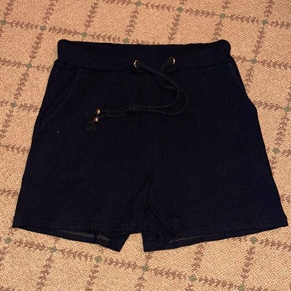 ribbed jersey shorts w gold on ties M - Picture 1 of 6
